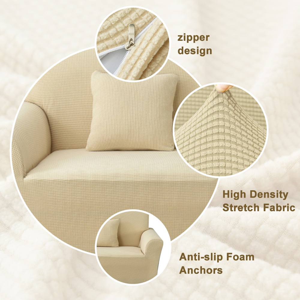 Stretch Sofa Cover With Anti slip Backing Protects Couch - Temu