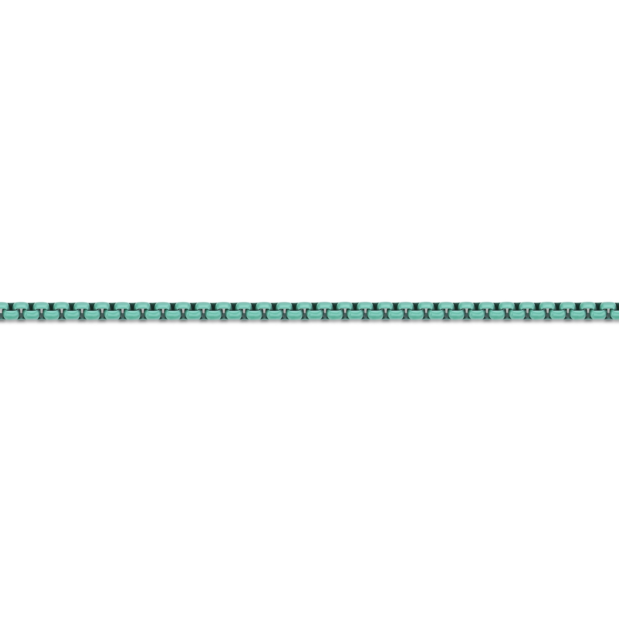 Stainless Steel Turquoise Acrylic Bracelet for Men 9 Inches Box Chain 3 mm Wide Lobster Claw by Metro Jewelry