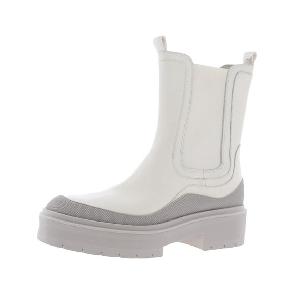 Sam Edelman Womens Lulia Leather Mid-Calf Boots Ivory 11 Medium (B,M)