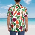 thumbnail image 6 of Daiia Vegetables Hawaiian Shirt for Men Gentle Cotton Regular Short Sleeve Casual-Medium, 6 of 9