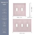thumbnail image 3 of Dailycode Light Switch Plate Covers 2 Gang Wall Plate Plastics Outlet Covers for Kitchen Home Office Decor Light Pink, 3 of 8