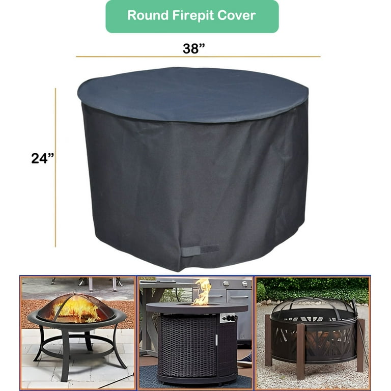 38 inch Round waterproof firepit cover for Better Home and Garden Colebrook 37 38 inch Round waterproof firepit cover for Better Home and Garden Colebrook 37