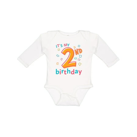 

Inktastic It s my Second Birthday Boys or Girls Long Sleeve Baby Bodysuit