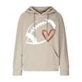 thumbnail image 3 of OWMEOT Waffle Hoodies for Women Football Printed Raglan Long Sleeve Hooded Sweatshirt Loose Comfy Rugby Pullover Tops, 3 of 4