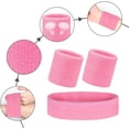 thumbnail image 3 of Conjunto de diadema y muñequeras deportivas de algodón, conjunto de diadema antiesguinces y altamente elástica absorbente del sudor, accesorios de fitness para hombres y mujeres, 3 of 5