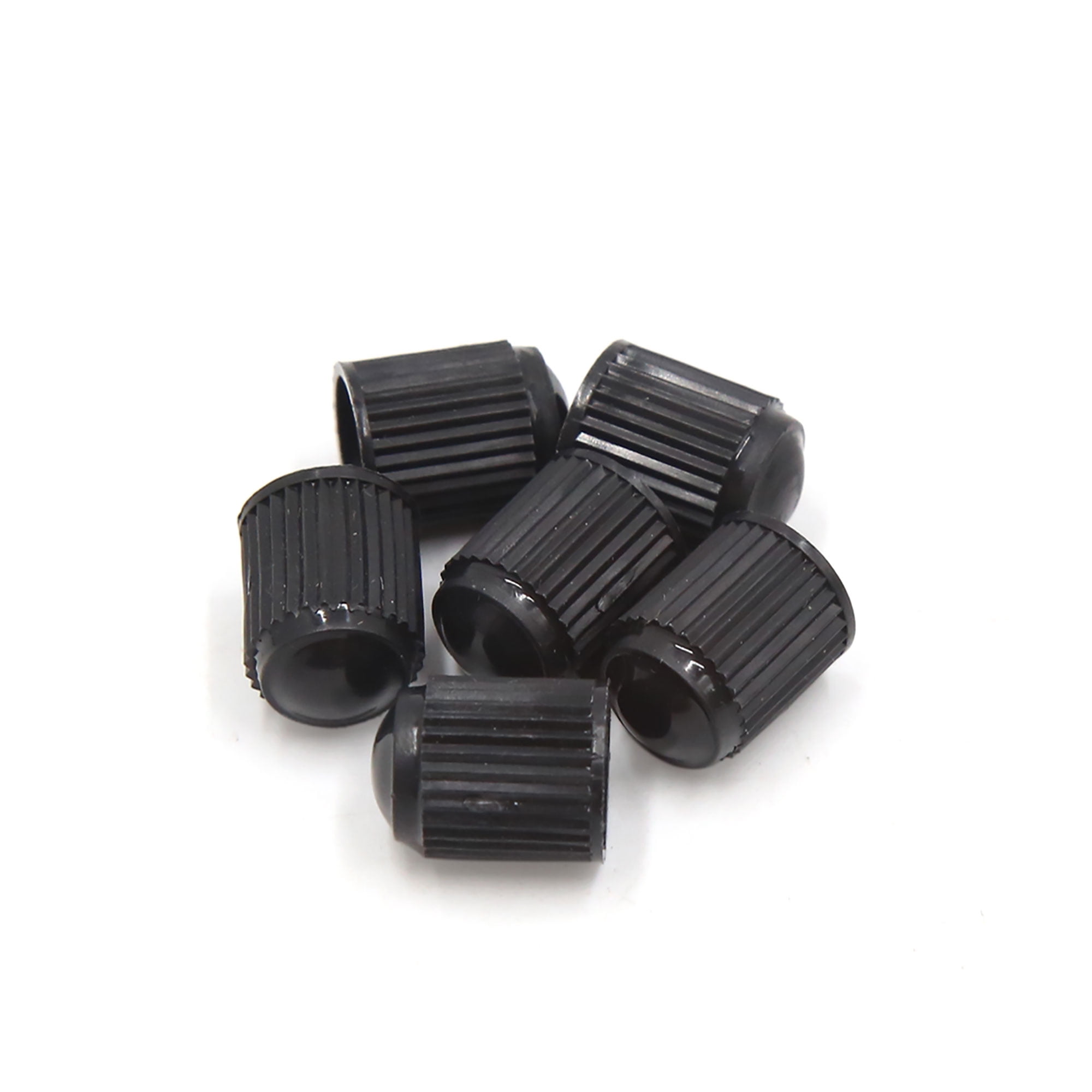 Wheel Tyre Valve Caps dust Cover set of 4 these very well made black silver 