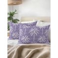 thumbnail image 2 of Outdoor Pillows Waterproof, Purple Palm Tree Throw Pillows with Inserts Included, Summer Botanical Tropical Tree Indoor Outdoor Decorative Lumbar Pillow for Bed/Couch/Patio 12"x20", 1Pcs, 2 of 8