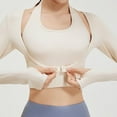 thumbnail image 5 of Zedker Women's Crewneck Long Sleeve Workout Tops Fashion Fake Two Pieces Casual Yoga Shirts for Fitness and Running,White,XXL, 5 of 9