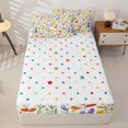 thumbnail image 4 of Homewish Watercolor Wildflower Heart Zipper Twin Comforter Sets with Fitted Sheet and 2 Pillowcases For Women,Yellow Purple Red Zipper Bedding Set,Polka Dots Reversible,4-Piece, 4 of 7