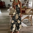 thumbnail image 2 of VEKDONE Robes d'Été pour Femmes Imprimé Floral Sans Manches Col Rond Robe d'Été Décontractée Longue Multicolore m, 2 of 5
