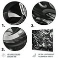 thumbnail image 3 of Designart "Graffiti Of Marble Black and Gold I" Abstract Marble Metal Wall Art, 3 of 5