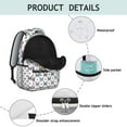 thumbnail image 4 of French Bulldog with Glasses White Backpack for School,Cute School Bag,Schoolbag with Adjustable Shoulder Straps & Padded Back,15.3"x11"x7.1".﻿, 4 of 6