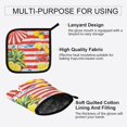 thumbnail image 3 of Yayeee Oven Mitts and Pot Holder Set of 2 Heat Resistant Kitchen Gloves Baking Hot Pad, Striped Lemon, 3 of 5