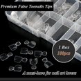 thumbnail image 2 of Acrylic Faux Toenails Full Coverage, 100 Faux French Toenails 10 Sizes with Box, 2 of 5
