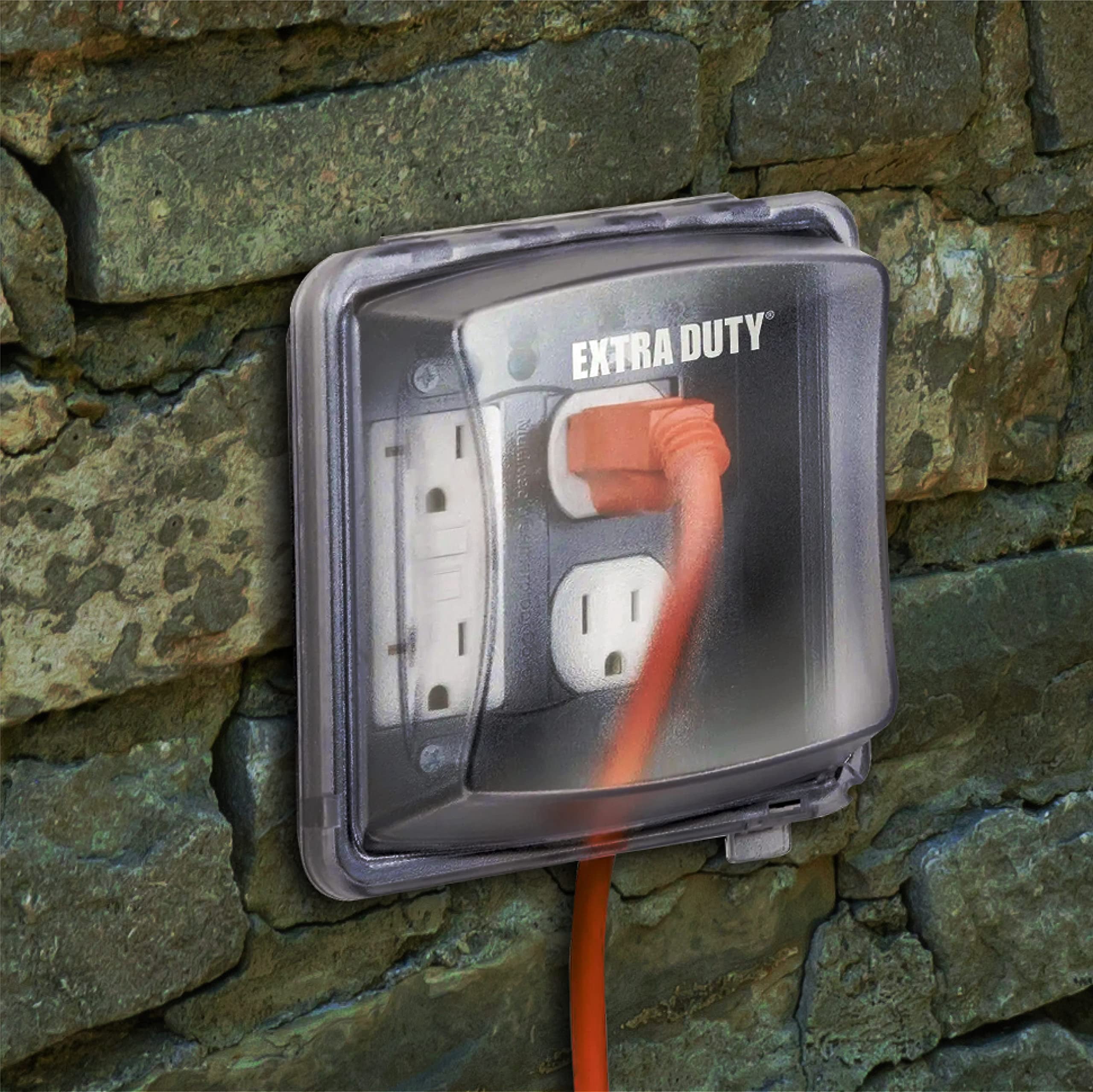 Hubbell 2-Gang Vertical Mount Non-Metallic In-Use Outdoor Outlet Cover