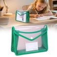 thumbnail image 2 of Expandable File Folder, Document Organizer with Snap Closure for Receipts Letters, Waterproof Storage for Home School Office Green1, 2 of 9