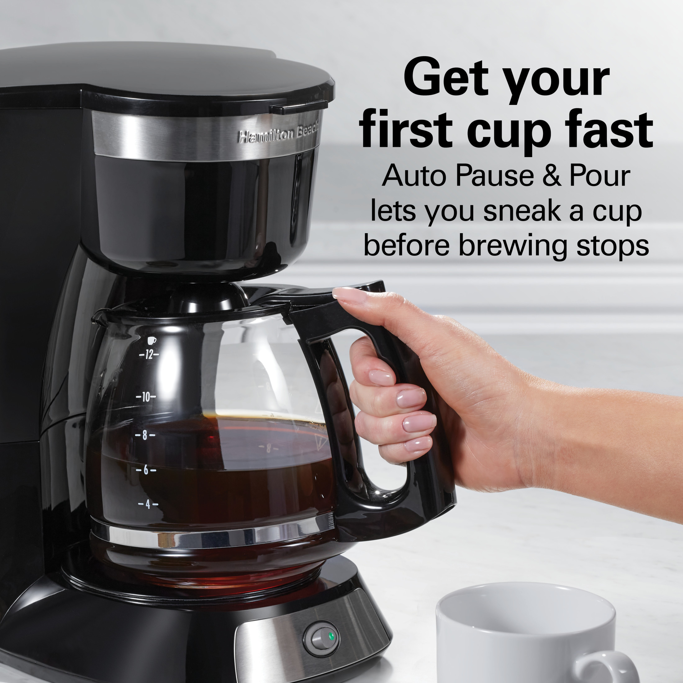 Hamilton Beach 12-Cup Drip Coffee Maker, Black photo 4