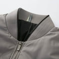 thumbnail image 6 of Miluxas Men Bomber Jacket Lightweight Casual Windbreaker Zip Up Coat Fashion Stylish Fall Jackets with Pocket Khaki, 6 of 7