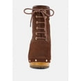 thumbnail image 3 of MAAYA Brown Handcrafted Collared Suede Boot, 3 of 7