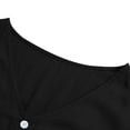 thumbnail image 6 of GaThRRgYP Womens Short Dresses Deals,Women's New Fashion Irregular Collar Button Long Sleeve Dresses Black M, 6 of 9