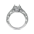 thumbnail image 2 of 1/2ct Vintage Style Engagement Ring Setting 14K White Gold Semi Mount, 2 of 4