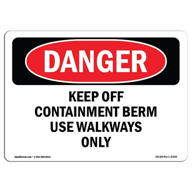 SignMission OS-DS-A-1218-L-2355 12 x 18 Po Signe de Danger OSHA - Éloigner le Feu