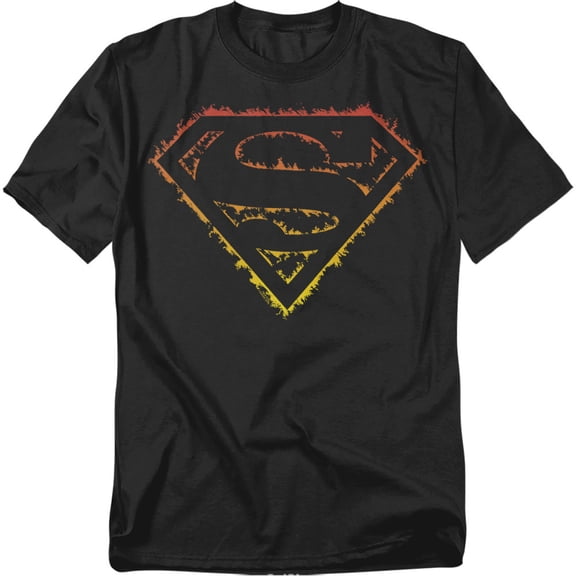 Superman T-Shirt Flame Outlined Logo Unisex Graphic Tee For Men & Women