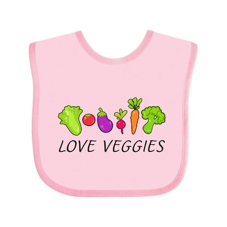 

Inktastic Love Veggies Boys or Girls Baby Bib