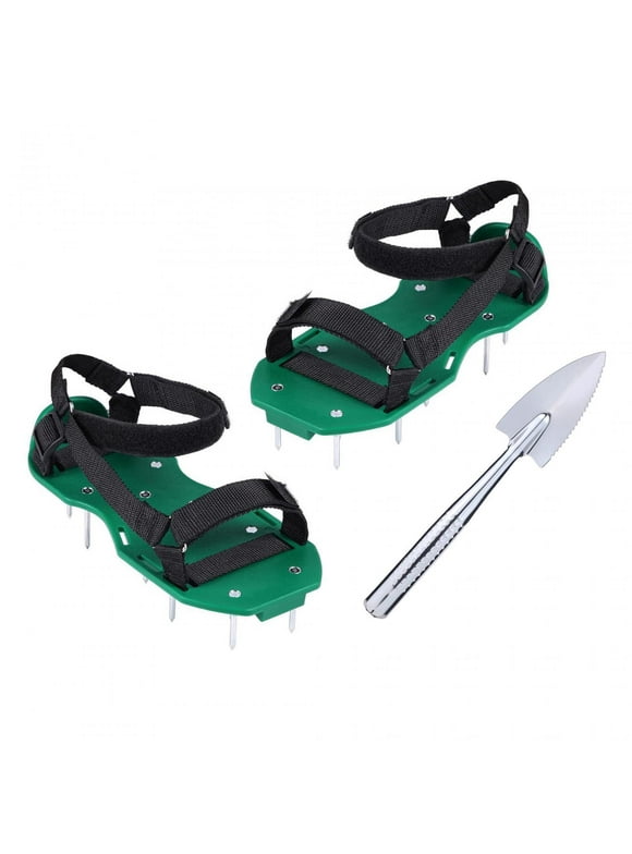 koolsoo Lawn Aerator Shoes Sandals with Straps Easy to Use Unique Design Aerating Sandals Heavy Duty for Yard Garden
