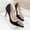 Black, variant on Babysbule Women's High Heels, Women Pumps Elegant Rhinestone High Heels Shoes Thin Pointed Single Shoes
