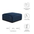 thumbnail image 5 of Modway Conjure Channel Tufted Performance Velvet Ottoman in Black Midnight Blue, 5 of 5