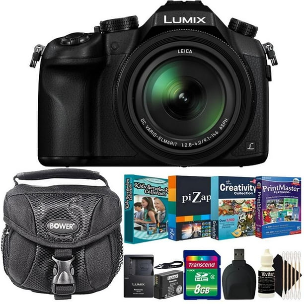 Panasonic Lumix Dmc Fz1000 4k Digital Camera Black With Software Accessory Kit Walmart Com Walmart Com