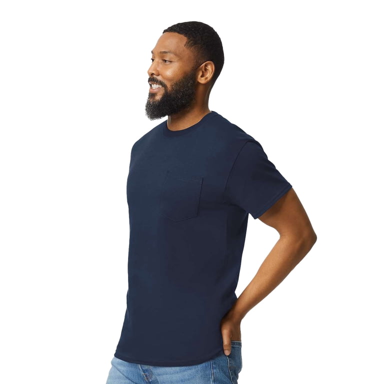Gildan Men's Pocket T-Shirt, Short Sleeve Crew Neck Ultra Cotton