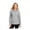 Gusty Grey End On End, variant on Women's Long Sleeve Stretch Woven Shirt | Lightweight Women's Button Up, Collared Business Casual Shirt - White 2XL