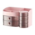 thumbnail image 1 of Organizador de maquillaje, vitrina para cosméticos con cajón, organizador de tocador estilo cajón Rosa, 1 of 9