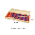 thumbnail image 1 of 2 Sets Montessori Numerical Rods Number Tiles- Homeschool Classroom - Math Counting Sensory Wooden Toy - STEM Preschool Toddler Kindergarten, 1 of 7