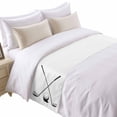 thumbnail image 2 of Bed Runner Scarf for King Size Bed, Golf Ball Beds Scarf Throws for Foot of Bedding, Minimalist Golf Club Abstract Simple Retro Decorative Beds Runners for Bedroom Guestroom, 94"x20", 2 of 8