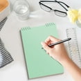 thumbnail image 3 of WFDC Top Spiral Notebook 8.3x5.6 Steno Notebook Top Spiral Notebook 60 Pages Top Bound Spiral Notebook Cover Inner Pocket,Spiral Notebook for Work Office Gift,A5 - Grid Paper - Mint Green, 3 of 5