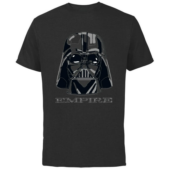 Star Wars Darth Vader Empire Mask and Helmet - Short Sleeve Cotton T-Shirt for Adults - Customized-Black