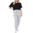 thumbnail image 3 of MixMatchy Women's Basic Solid Boxy Short Sleeve Crop Top, 3 of 6