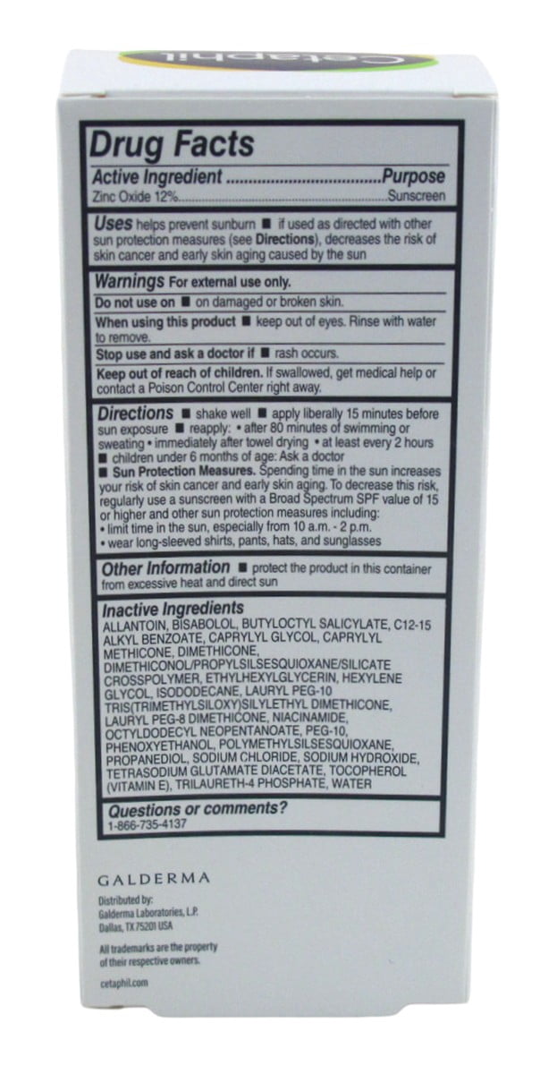 Cetaphil Sun Spf#50 Sheer Mineral Face Sunscreen 1.7oz (Pack of 3)