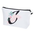 thumbnail image 1 of Bolsa de maquillaje Unique Bargains personalizada Monedero con letra C Bolsa blanca, 1 of 7
