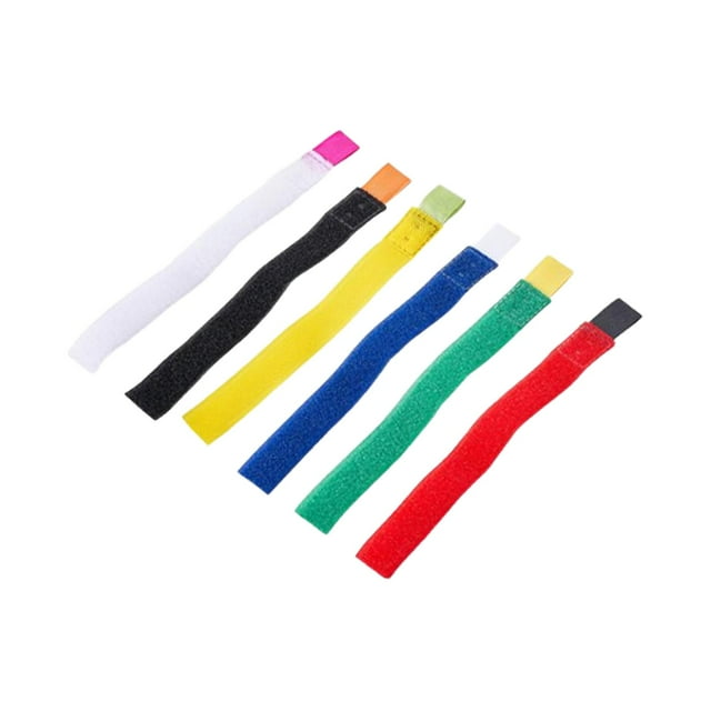 6 bridas para cables, correas de cable, multicolor, con gancho y bucle, organizadores de cables para viajes, oficina, garaje, ordenador, hogar.