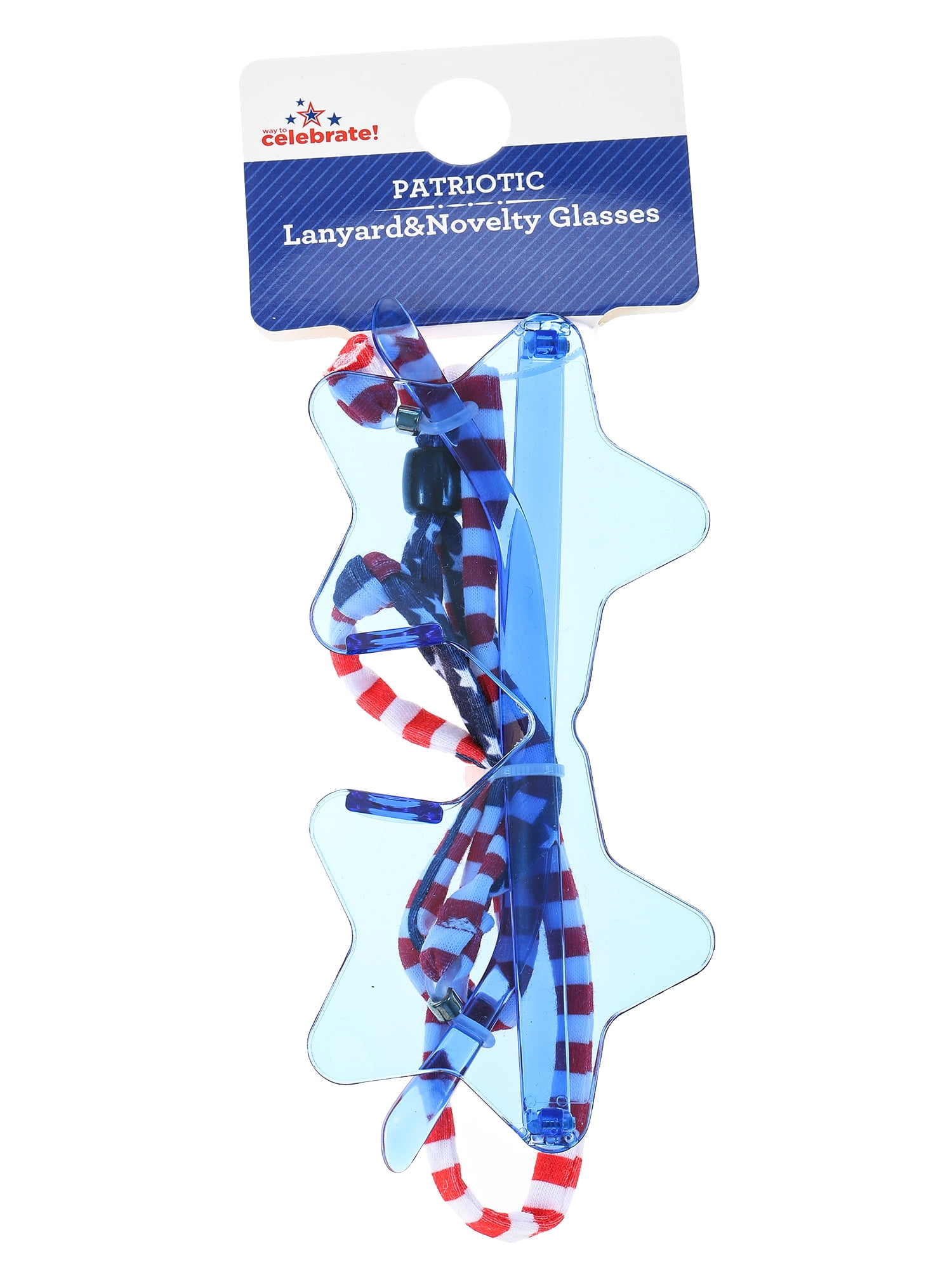 Way to Celebrate Americana Star Glasses with Adjustable Strap, 1 Piece