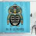 thumbnail image 1 of Ambesonne Sugar Skull Shower Curtain, Dead Folk Penguin, 69"Wx75"L, Multicolor, 1 of 3