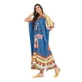 thumbnail image 4 of Women's Plus Size Kaftan Dresses Boho Long Maxi Dress Ladies Casual Hippie Kimono Sleeve Loose Caftan Online, 4 of 8