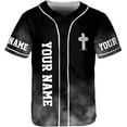 thumbnail image 2 of Lotusprinthandmade Personalized Name Normal Isn't Coming Back but Jesus is Cross Christian Unisex Baseball Jersey XS-5XL Multicolor, 2 of 5
