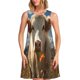 thumbnail image 1 of Balery Daisy Meadow Cow Vestidos de verano para mujer con estampado: vestido holgado sin mangas, vestido playero informal y cómodo para días calurosos., 1 of 7