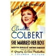 thumbnail image 2 of She Married Her Boss Claudette Colbert On Midget Window Card 1935. Movie Poster Masterprint, 2 of 2