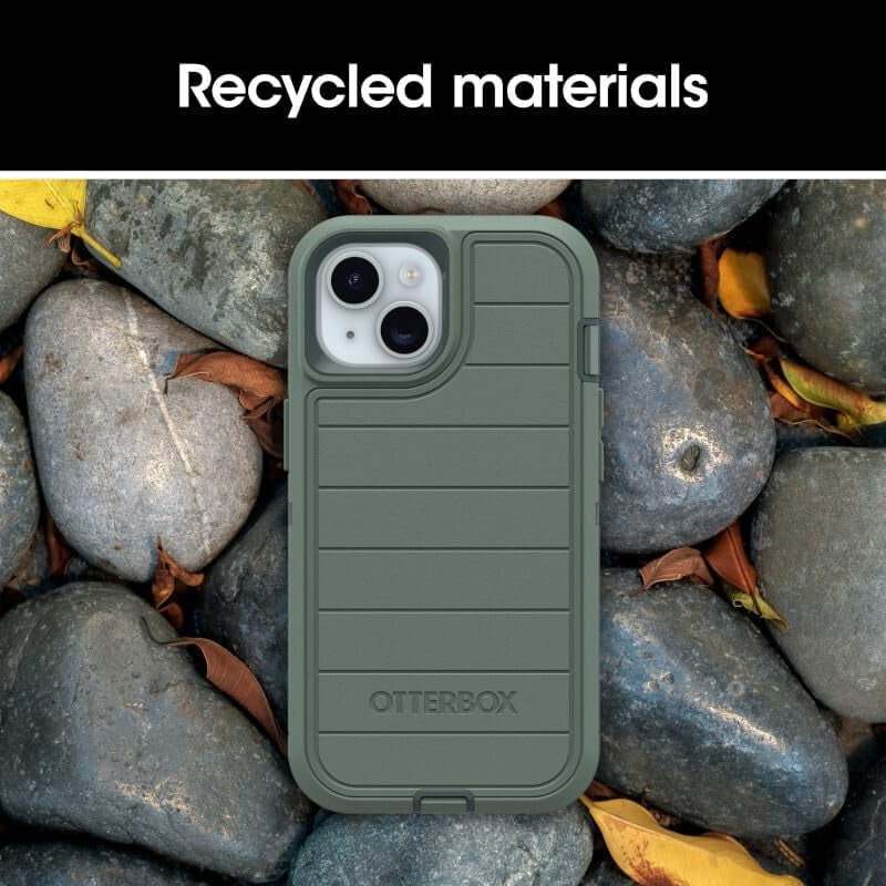 OtterBox iPhone 15, iPhone 14, & iPhone 13 (Only) - Defender Series Pro Case - Forest Ranger (Green) - Case Only - Rugged & Durable - with Port Protection